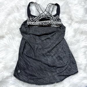 Lululemon grey/animal print tank‎ size 2